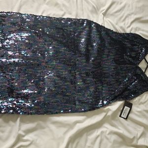 Spaghetti strap sequin dress